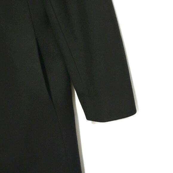 Theory Wool Cashmere Shawl Collar Single Breasted Mid Length Black Coat Size L - Picture 7 of 16